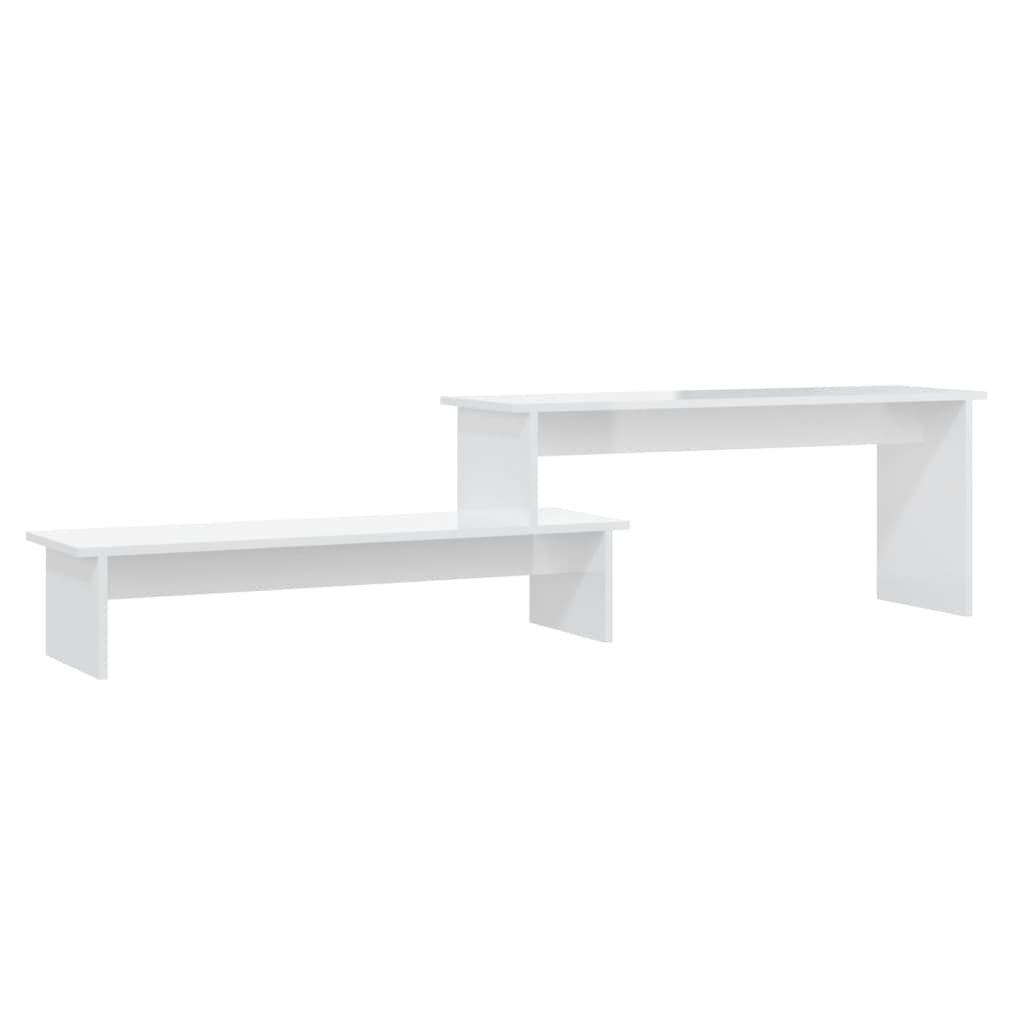 vidaXL Meuble TV blanc brillant 180x30x43 cm Aggloméré