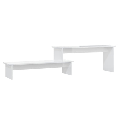 vidaXL Meuble TV blanc brillant 180x30x43 cm Aggloméré