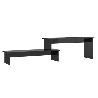 vidaXL Meuble TV Noir brillant 180x30x43 cm Bois d'ingénierie
