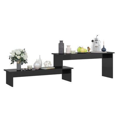 vidaXL Meuble TV Noir brillant 180x30x43 cm Bois d'ingénierie