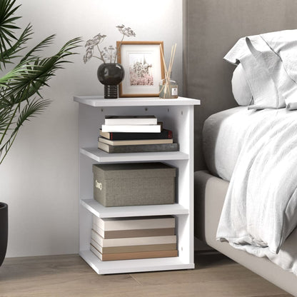 vidaXL Étagère d'appoint blanc 35x35x55 cm Bois d'ingénierie