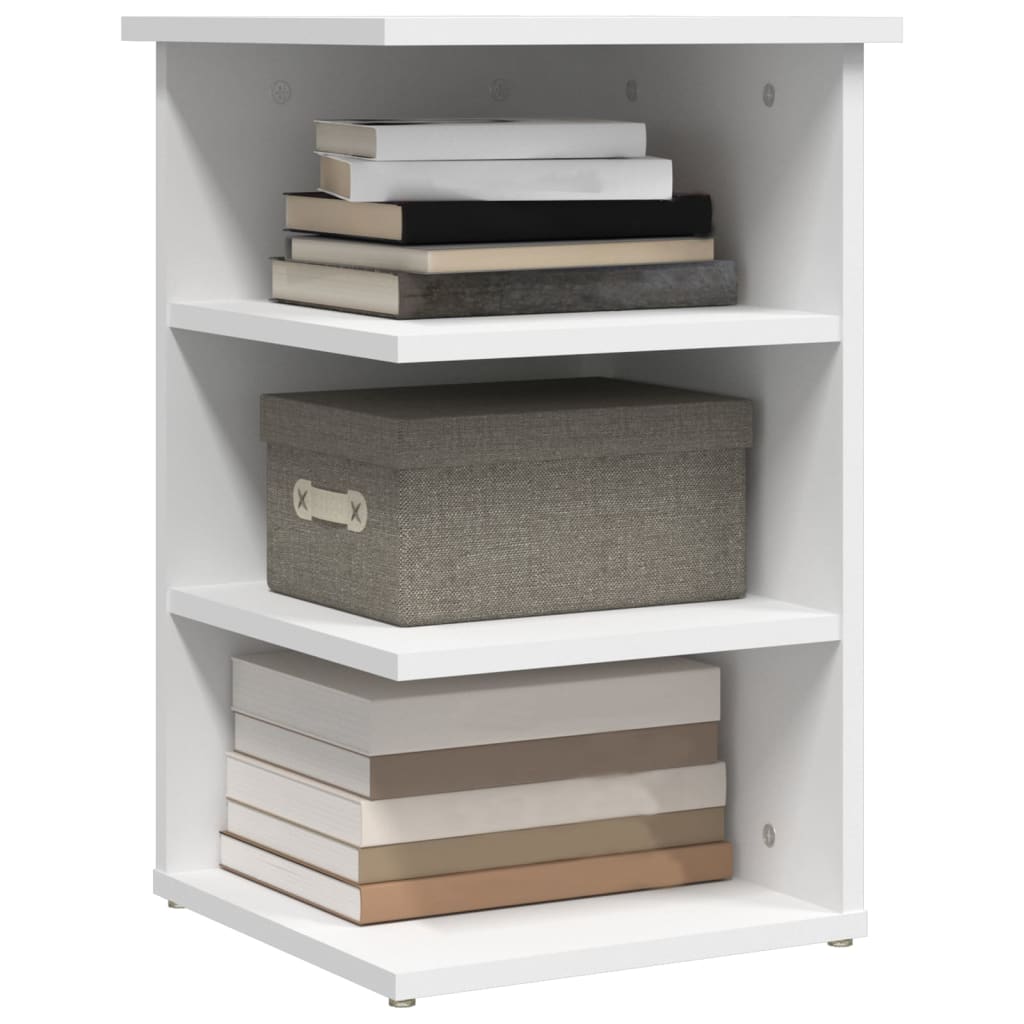 vidaXL Étagère d'appoint blanc 35x35x55 cm Bois d'ingénierie