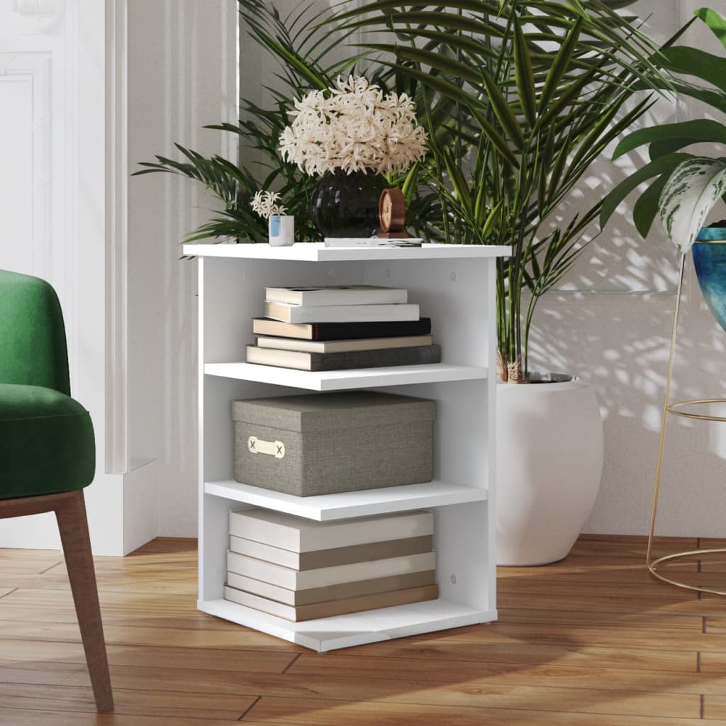 vidaXL Étagère d'appoint blanc 35x35x55 cm Bois d'ingénierie