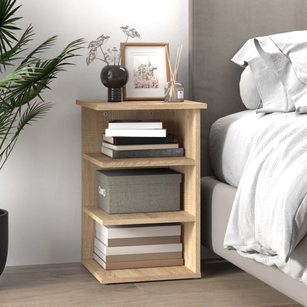 vidaXL Étagère d'appoint chêne Sonoma 35x35x55 cm bois d'ingénierie
