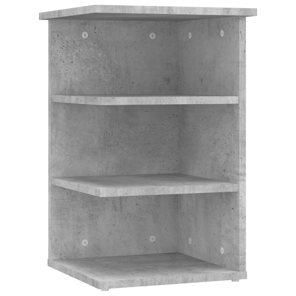 vidaXL Étagère d'appoint gris béton 35x35x55 cm en bois d'ingénierie