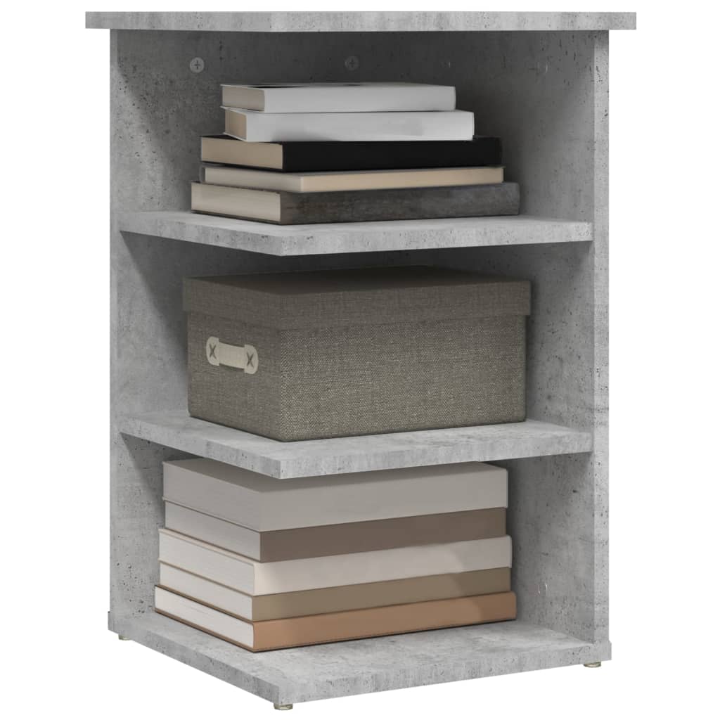 vidaXL Étagère d'appoint gris béton 35x35x55 cm en bois d'ingénierie