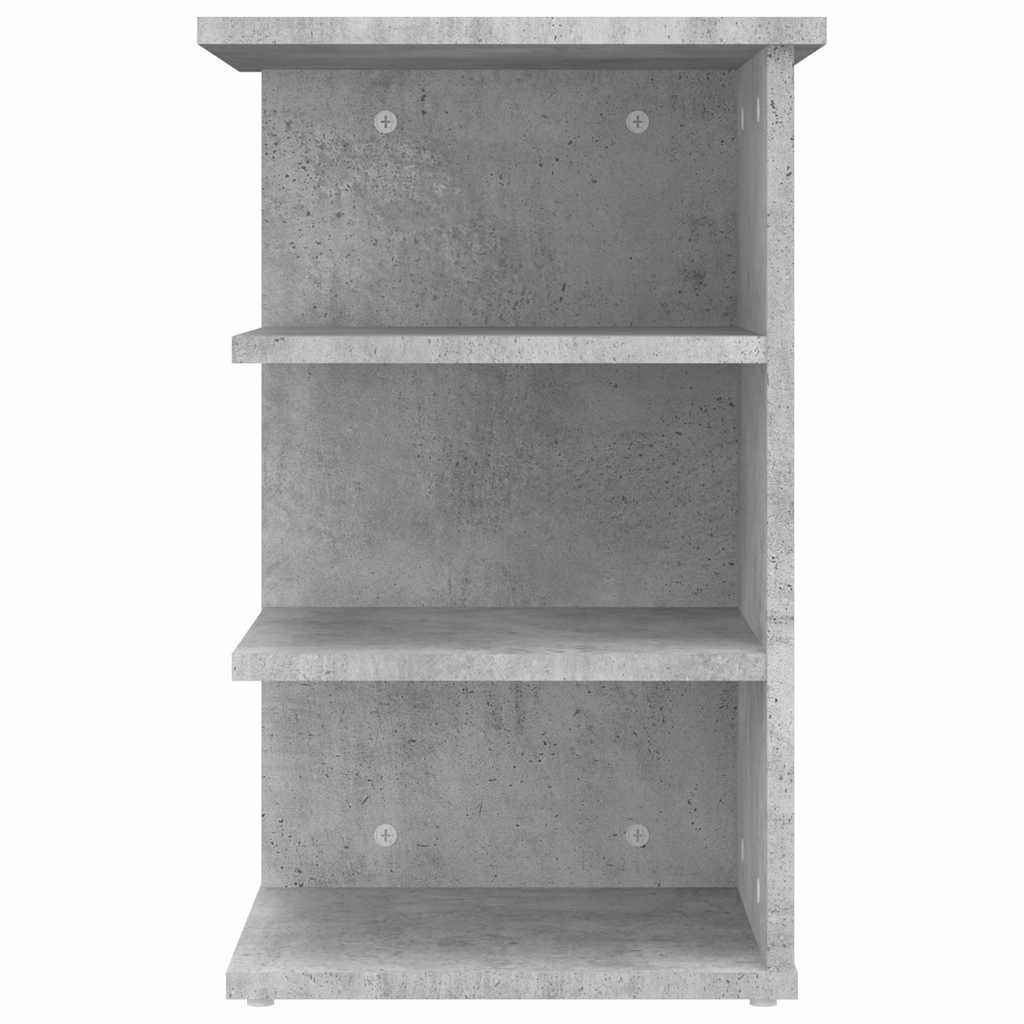 vidaXL Étagère d'appoint gris béton 35x35x55 cm en bois d'ingénierie