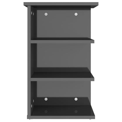 vidaXL Beistellregal Hochglanz-Grau 35x35x55 cm Holzwerkstoff