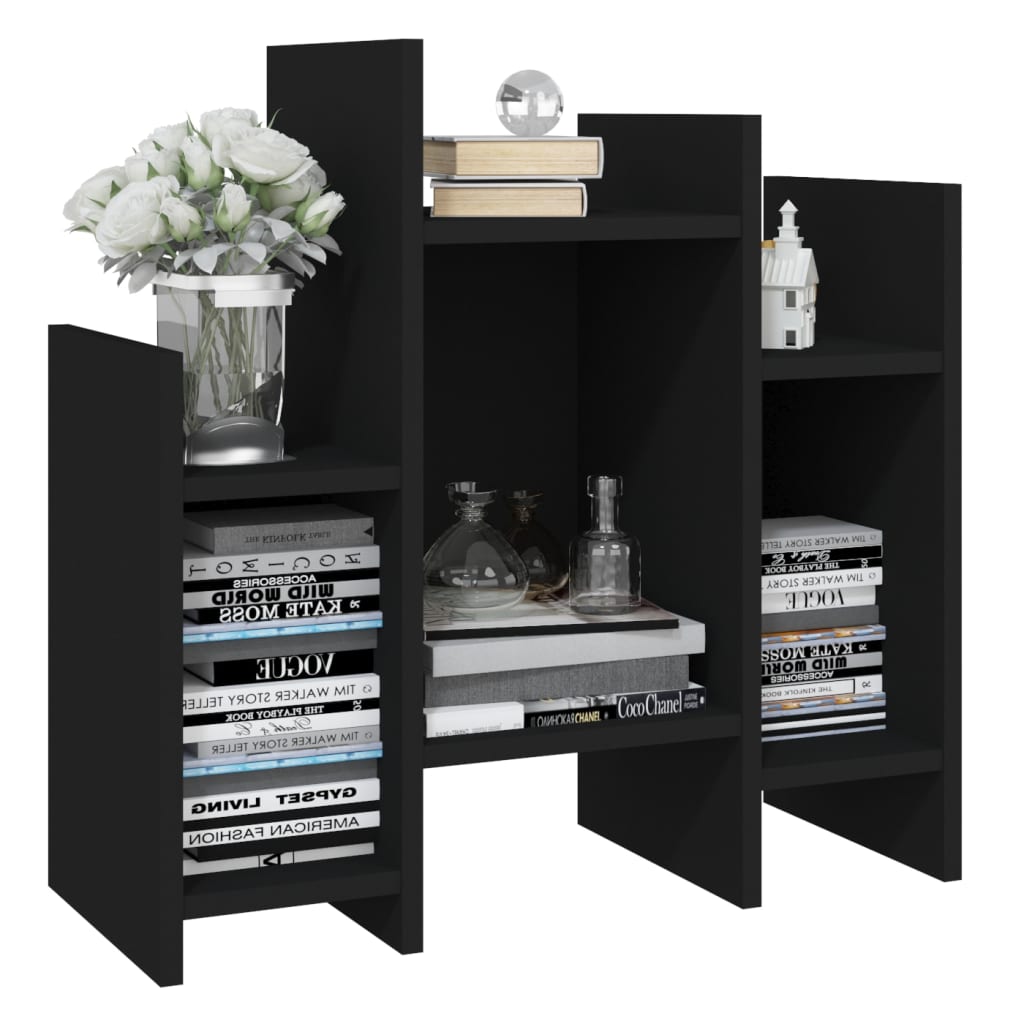 vidaXL Étagère de rangement noir 60x26x60 cm Bois d'ingénierie