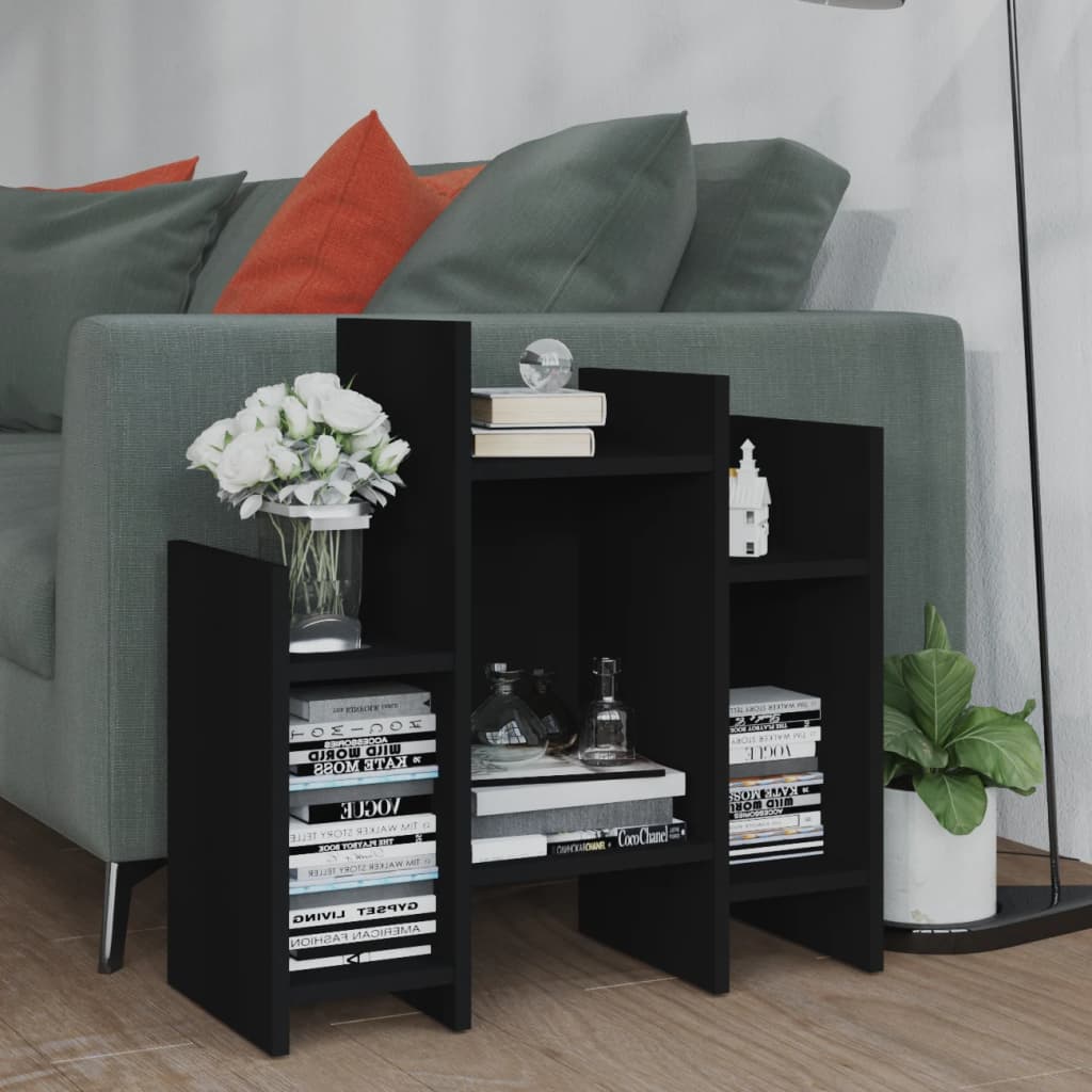 vidaXL Étagère de rangement noir 60x26x60 cm Bois d'ingénierie