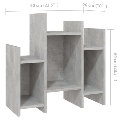 vidaXL Meuble de rangement gris béton 60x26x60 cm Bois d'ingénierie