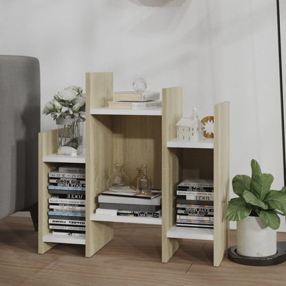 vidaXL Meuble de rangement Sonoma Chêne Blanc 60x26x60 cm Aggloméré