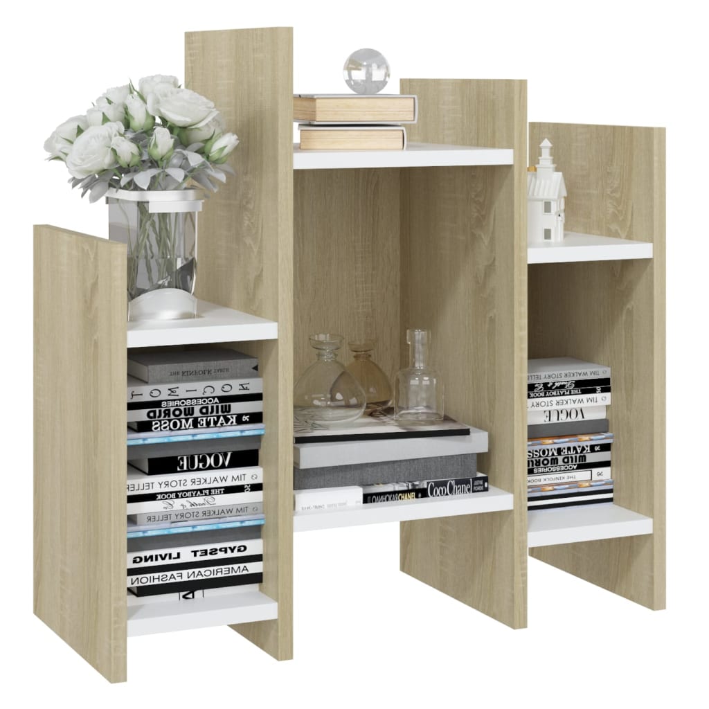 vidaXL Meuble de rangement Sonoma Chêne Blanc 60x26x60 cm Aggloméré