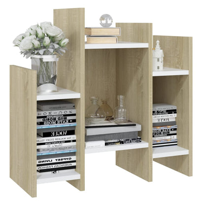 vidaXL Meuble de rangement Sonoma Chêne Blanc 60x26x60 cm Aggloméré