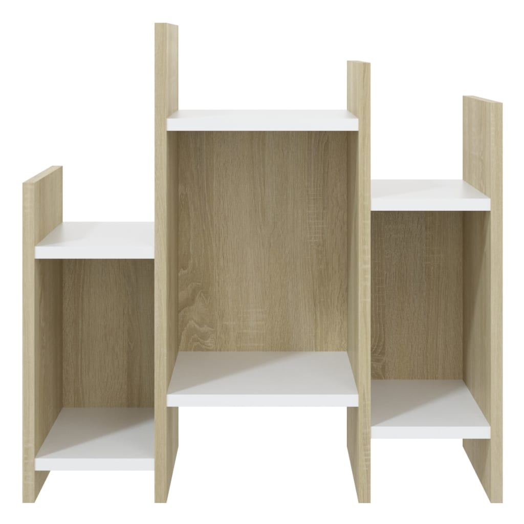 vidaXL Meuble de rangement Sonoma Chêne Blanc 60x26x60 cm Aggloméré