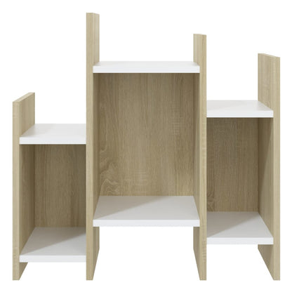 vidaXL Meuble de rangement Sonoma Chêne Blanc 60x26x60 cm Aggloméré