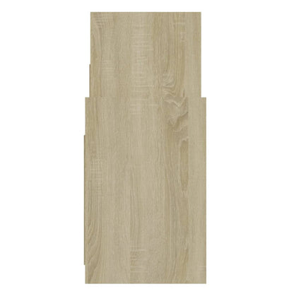 vidaXL Meuble de rangement Sonoma Chêne Blanc 60x26x60 cm Aggloméré