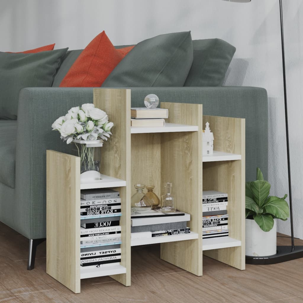 vidaXL Meuble de rangement Sonoma Chêne Blanc 60x26x60 cm Aggloméré