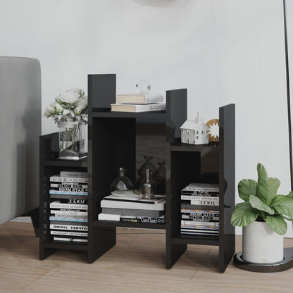 vidaXL Étagère murale suspendue noire haute brillance 60x26x60 cm Bois d'ingénierie