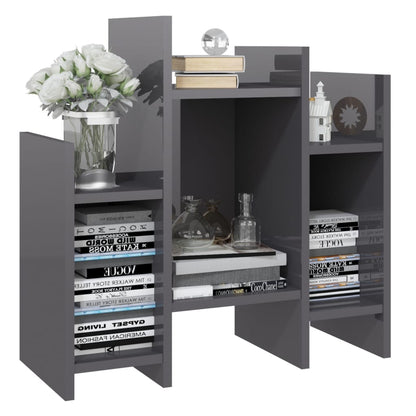 vidaXL Regalschrank Hochglanz-Grau 60x26x60 cm Holzwerkstoff