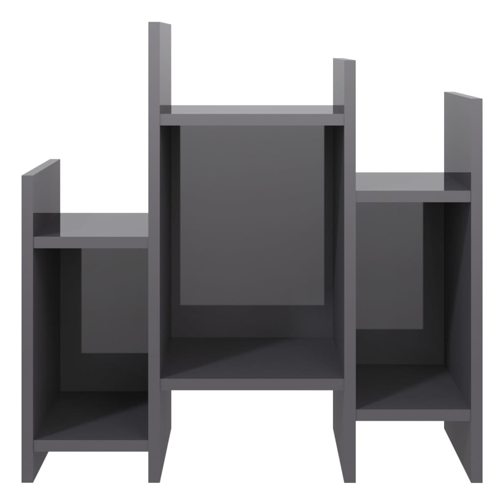 vidaXL Regalschrank Hochglanz-Grau 60x26x60 cm Holzwerkstoff