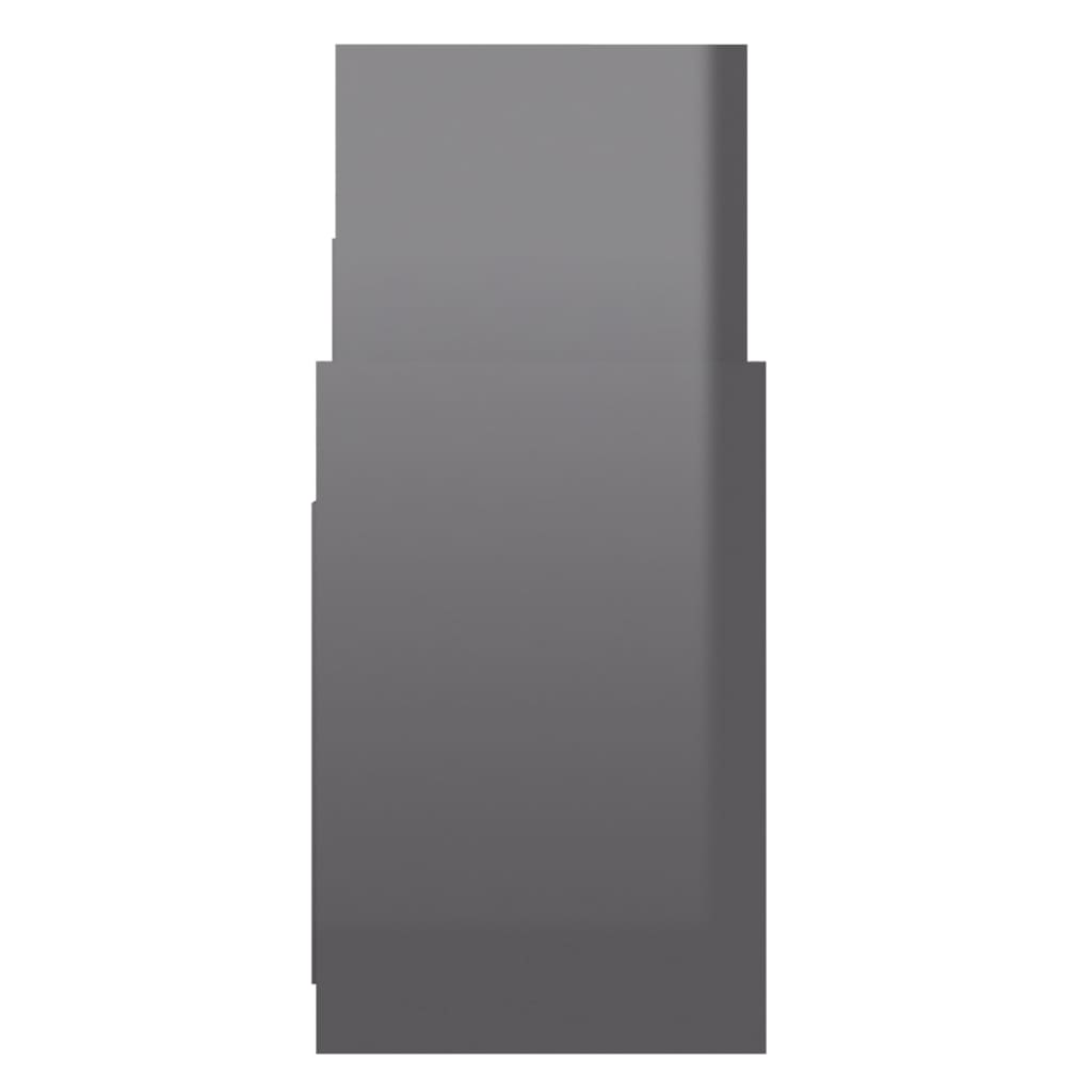 vidaXL Regalschrank Hochglanz-Grau 60x26x60 cm Holzwerkstoff