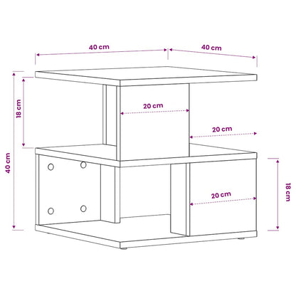 vidaXL Beistelltisch Weiß 40x40x40 cm Holzwerkstoff