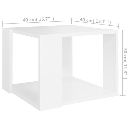 vidaXL Couchtisch Weiß 40x40x30 cm Holzwerkstoff