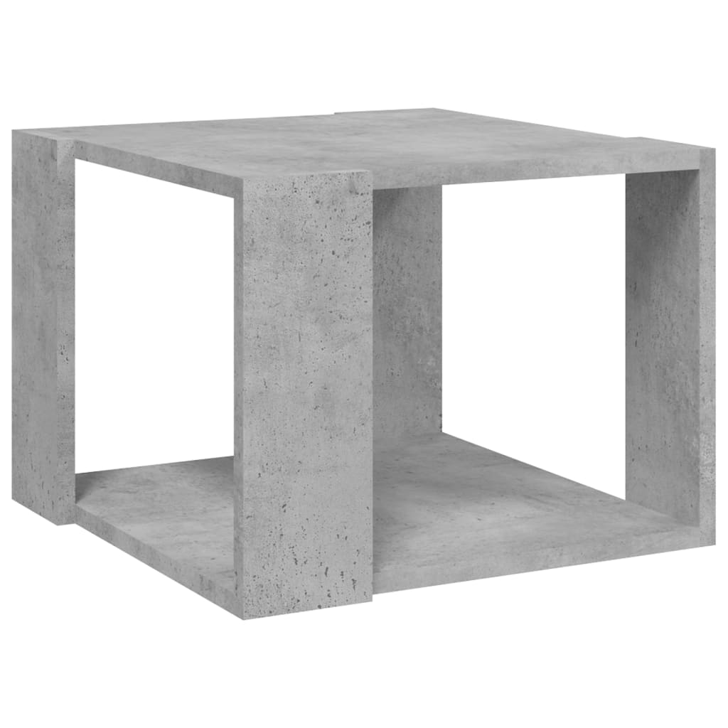 vidaXL Table basse gris béton 40x40x30 cm bois d'ingénierie