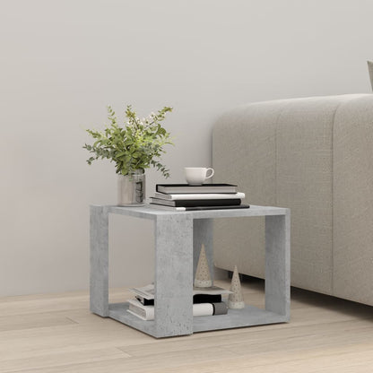 vidaXL Table basse gris béton 40x40x30 cm bois d'ingénierie