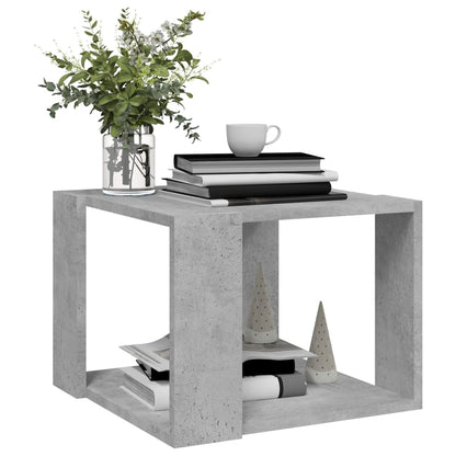 vidaXL Table basse gris béton 40x40x30 cm bois d'ingénierie