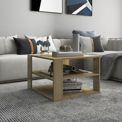 vidaXL Couchtisch Sonoma-Eiche 60x60x40 cm Holzwerkstoff