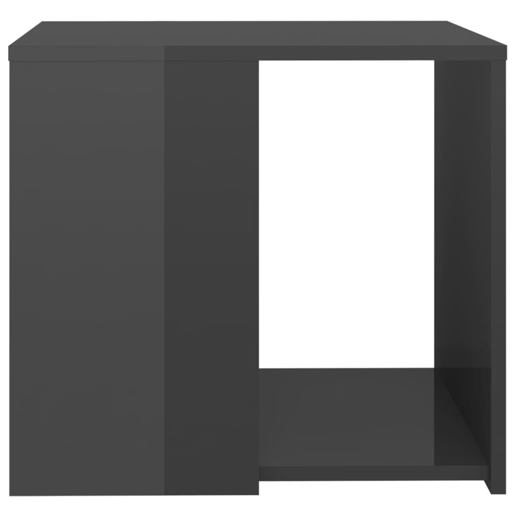 vidaXL Beistelltisch Hochglanz-Grau 50x50x45 cm Holzwerkstoff