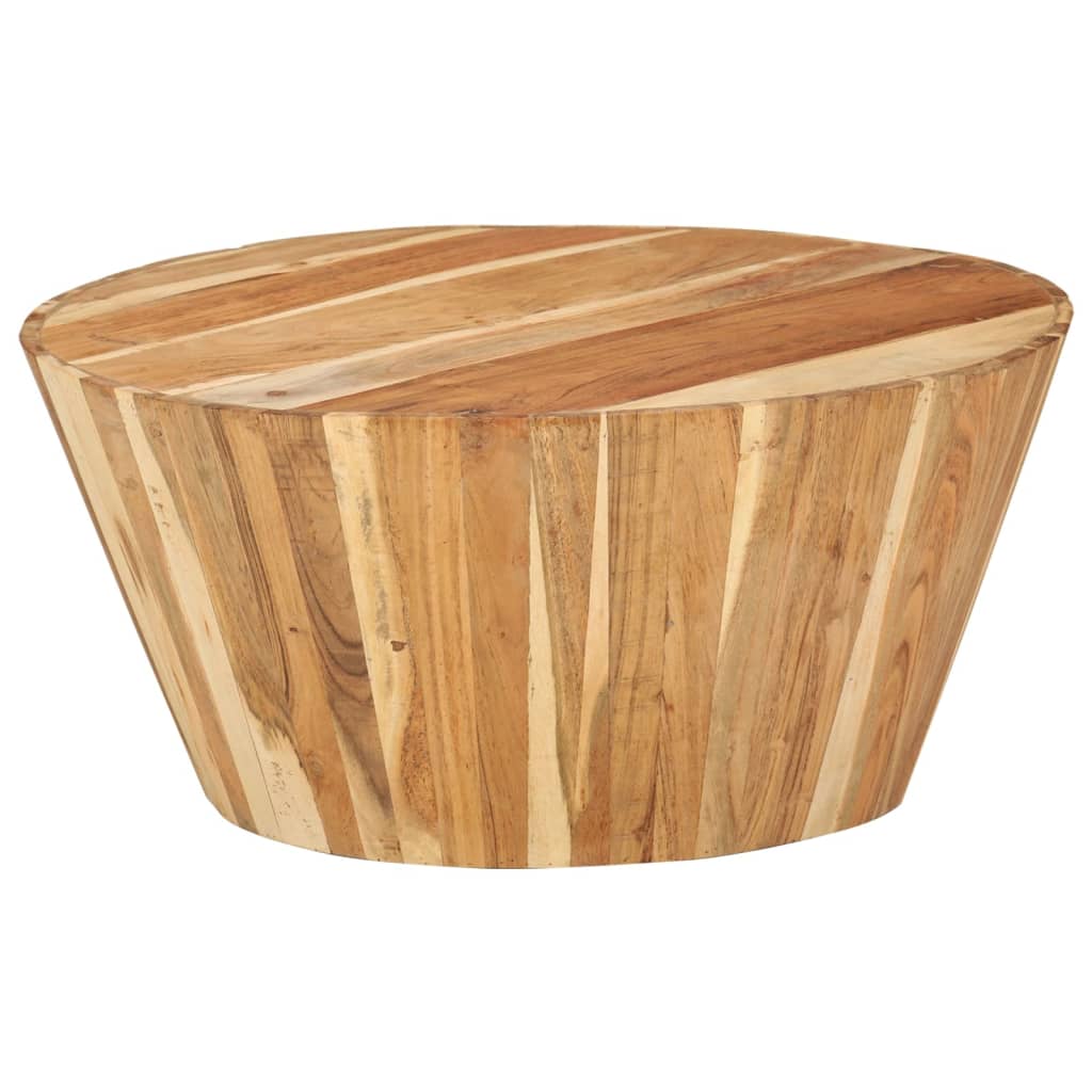 vidaXL Couchtisch Ø65x31 cm Massivholz Akazie