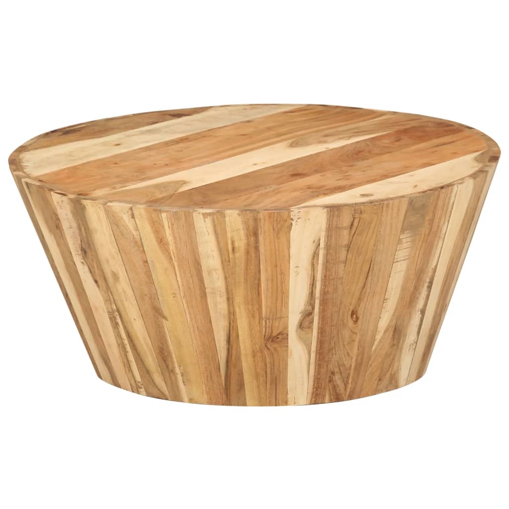 vidaXL Couchtisch Ø65x31 cm Massivholz Akazie