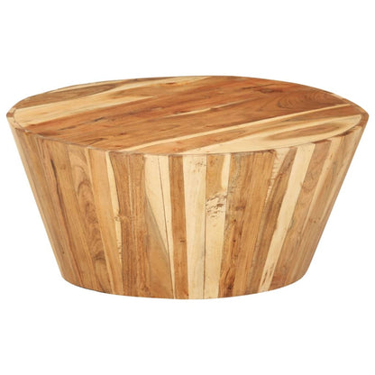 vidaXL Couchtisch Ø65x31 cm Massivholz Akazie
