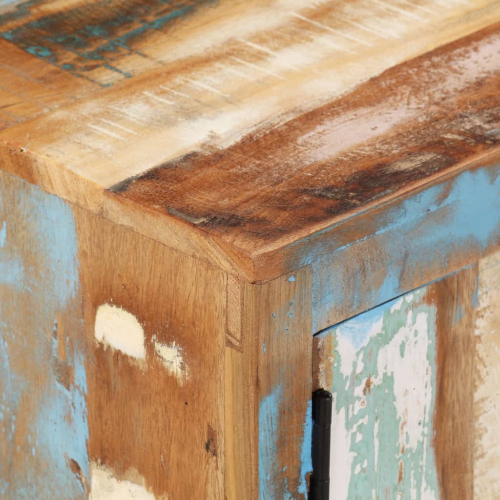 vidaXL Meuble TV à roulettes 110x30x37 cm en bois de récupération massif