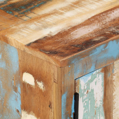 vidaXL Meuble TV à roulettes 110x30x37 cm en bois de récupération massif