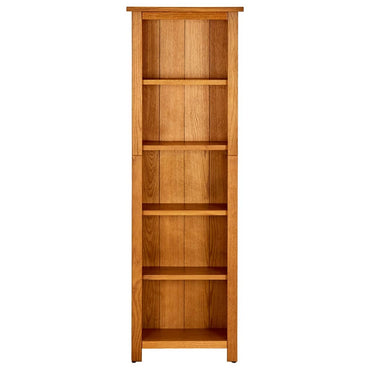 vidaXL Bücherregal 5 Fächer 45x22x140 cm Massivholz Eiche