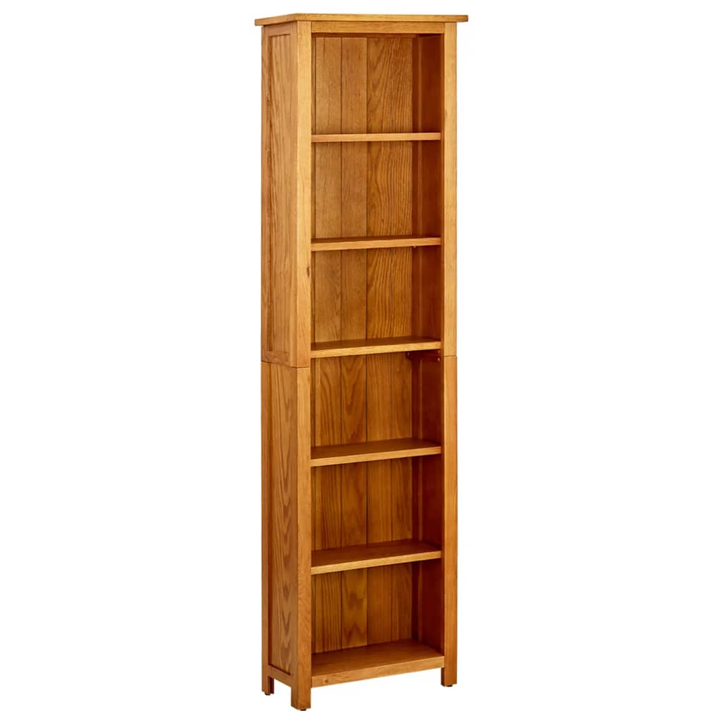vidaXL Bibliothèque 6 étagères 52x22x180 cm Bois de chêne massif