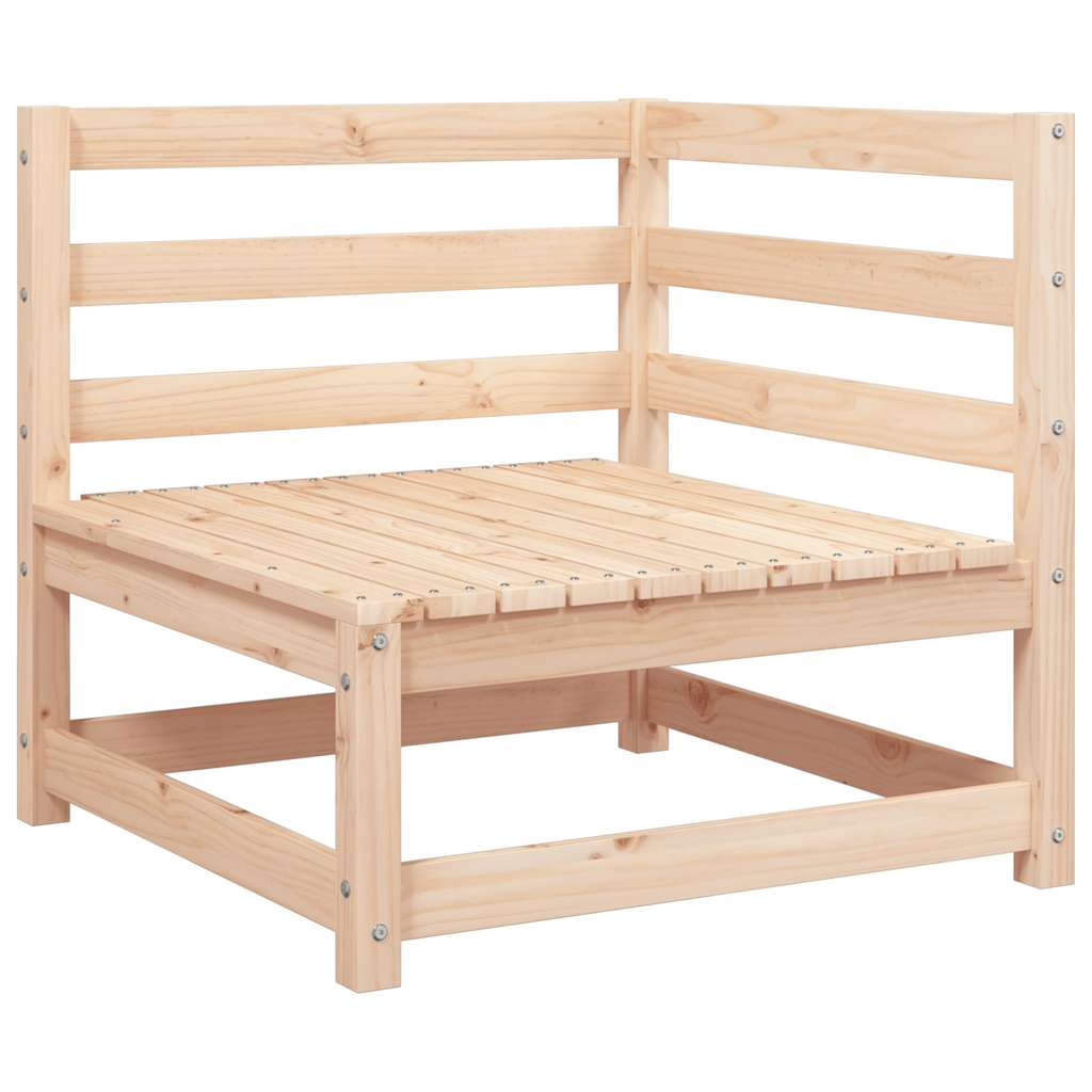 vidaXL Garten-Ecksofa mit Kissen Massivholz Kiefer