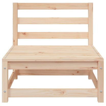 vidaXL Garten-Mittelsofa mit Kissen Massivholz Kiefer