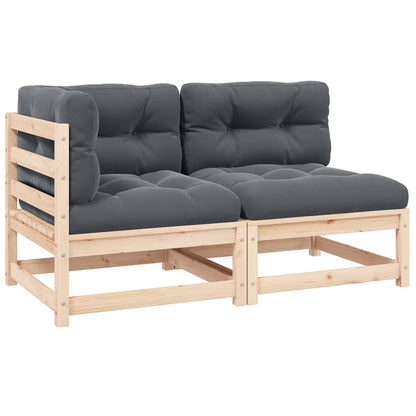 vidaXL Ensemble de mobilier de jardin 2 pcs avec coussins Bois de pin massif