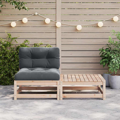 vidaXL 2-tlg. Garten-Lounge-Set mit Kissen Massivholz Kiefer