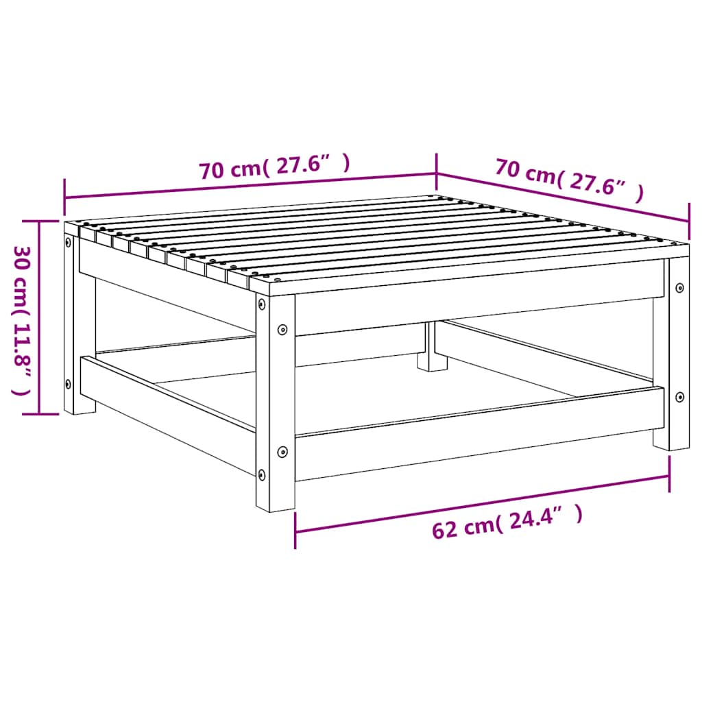 vidaXL 3-tlg. Garten-Lounge-Set mit Kissen Kiefer Massivholz