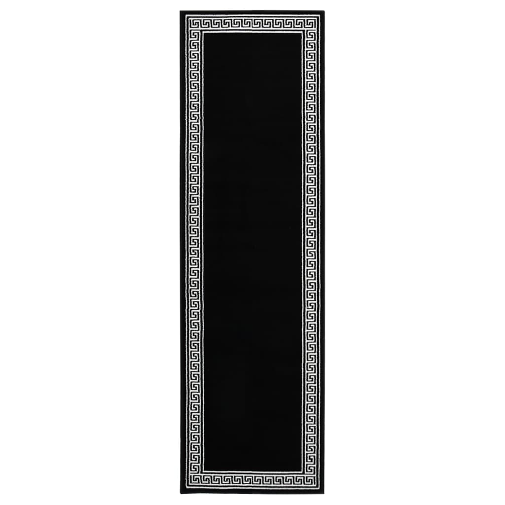 vidaXL Teppichläufer BCF Schwarz mit Motiv 60x200 cm