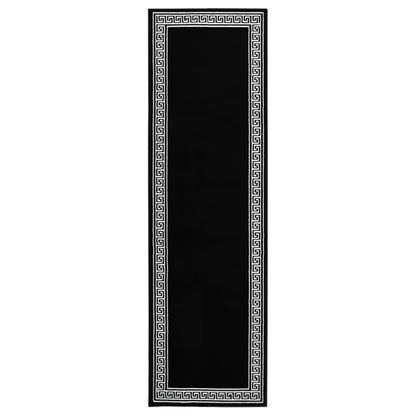 vidaXL Teppichläufer BCF Schwarz mit Motiv 60x200 cm