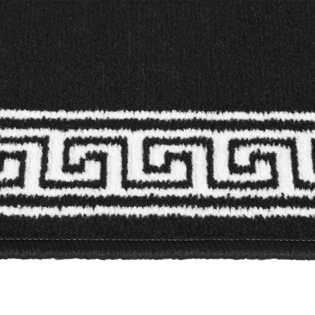 vidaXL Teppichläufer BCF Schwarz mit Motiv 60x200 cm