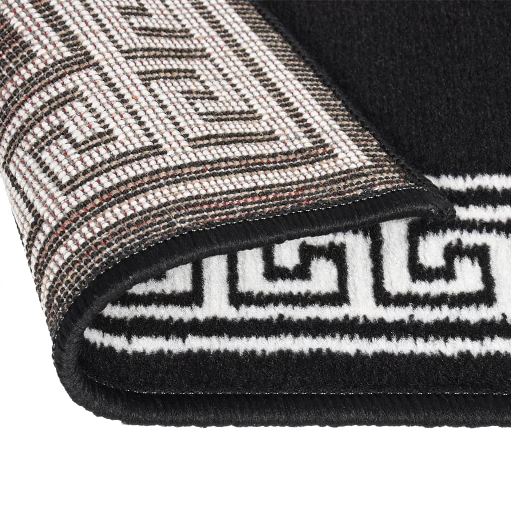 vidaXL Teppichläufer BCF Schwarz mit Motiv 60x200 cm