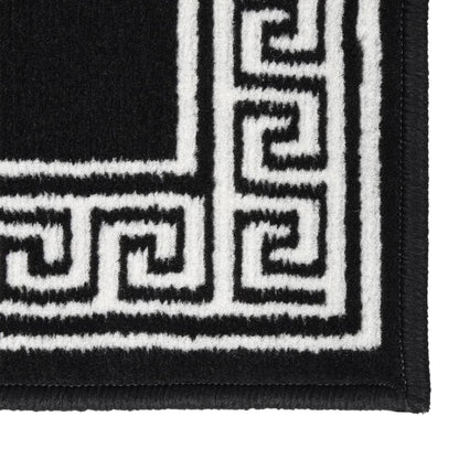 vidaXL Teppichläufer BCF Schwarz mit Motiv 60x200 cm